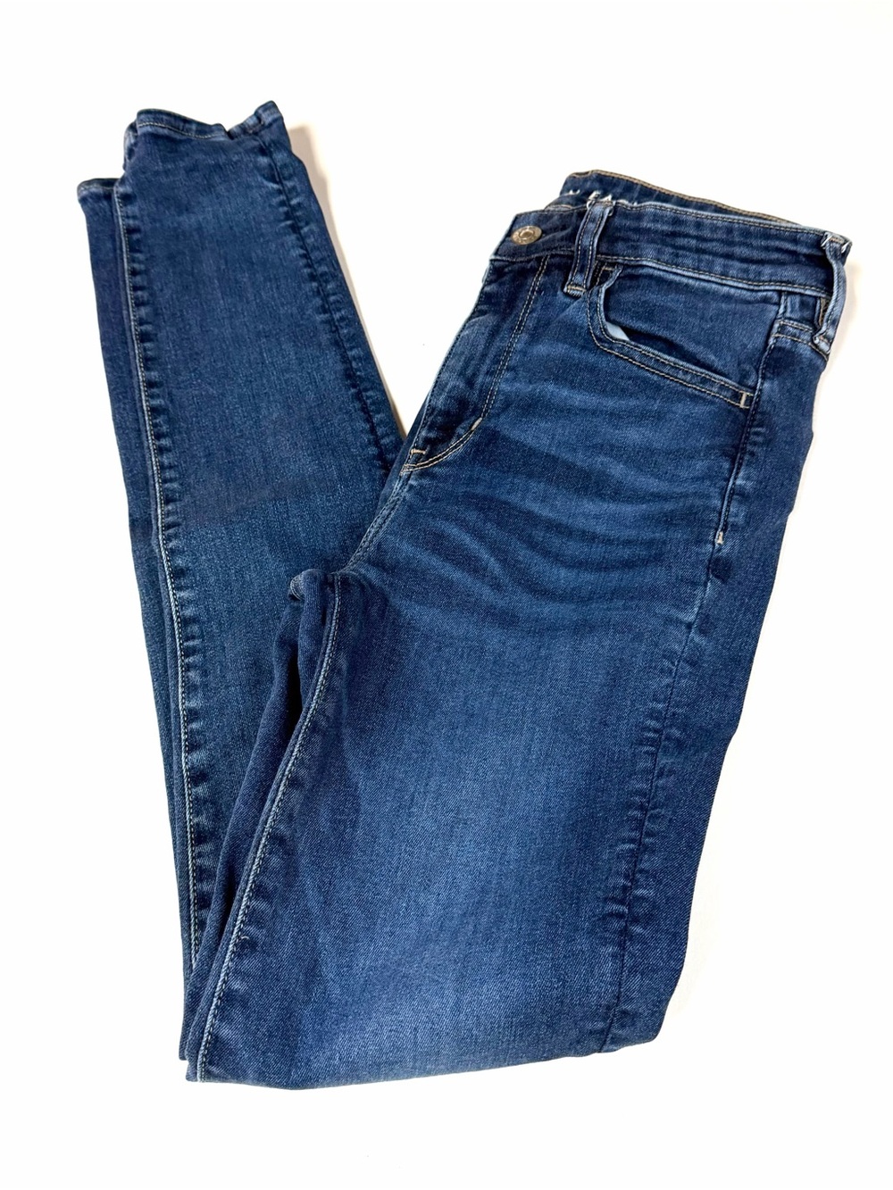 American Eagle Women’s Size 6 LONG Hi Rise Jegging Jeans Dark Wash Stretch #4255